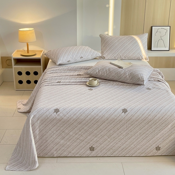 91家纺网 家纺一手货源 找家纺 爱彼2025新款华夫格全棉纯棉老粗布床单凉席-系列三 莫提