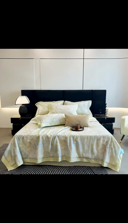 91家纺网 家纺一手货源 找家纺 朵希曼2025新款50天丝宽边夏被和夏被四件套系列 早春樱花