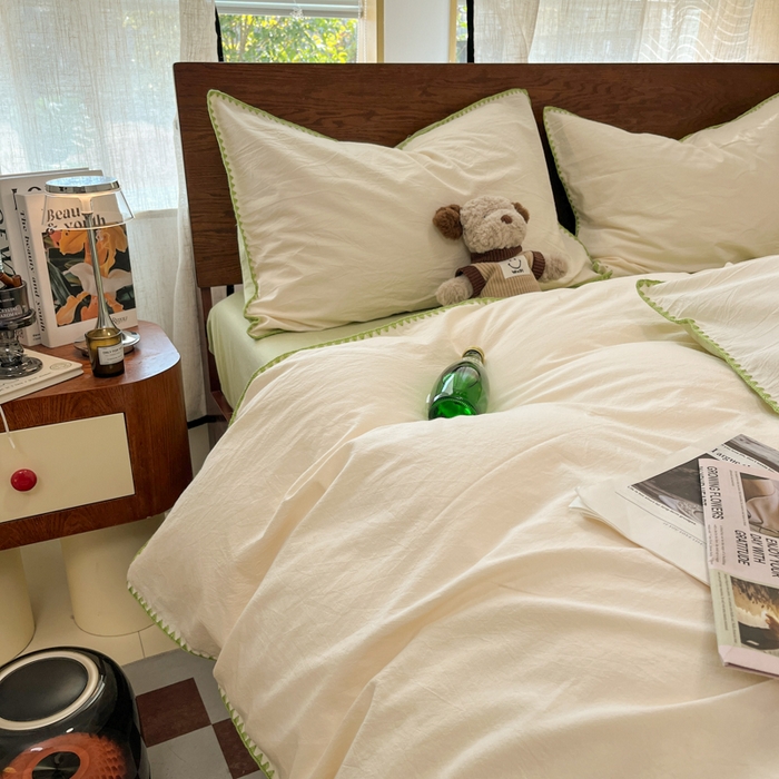 91家纺网 家纺一手货源 找家纺 （总）慕尚家纺 2025新款全棉纯棉三角针色织四件套