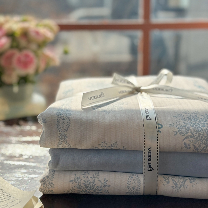 91家纺网 家纺一手货源 找家纺 麦伦家居 2025新款全棉有氧双层纱简约款系列四件套 再别康桥