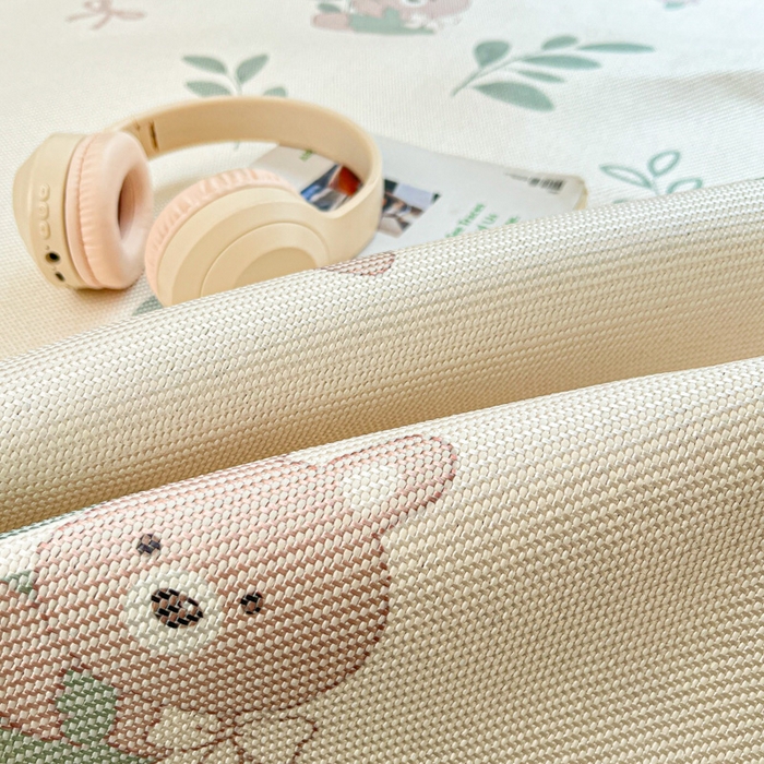 91家纺网 家纺一手货源 找家纺 迪乐妮 2025新款印花真冰藤冰凉席 丛林熊