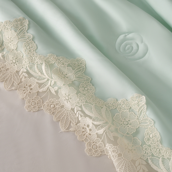 91家纺网 家纺一手货源 找家纺 朴罗 （ 原岚图）  2025新款轻奢法式天丝夏凉被 （含蚕丝） 蓝色