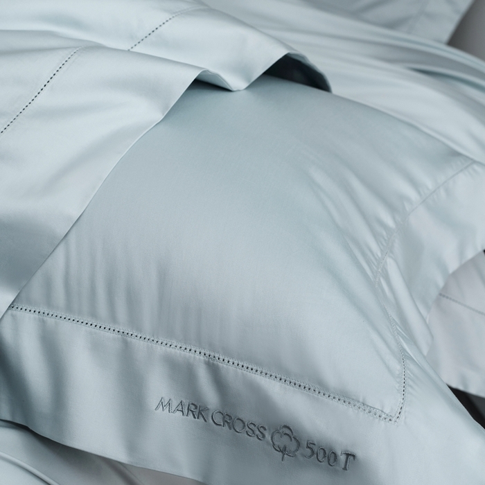 91家纺网 家纺一手货源 找家纺 佳汐蓝 2025新款奢简高支棉柔雾奢缎长绒棉四件套券后不低于628/648元 晴空蓝