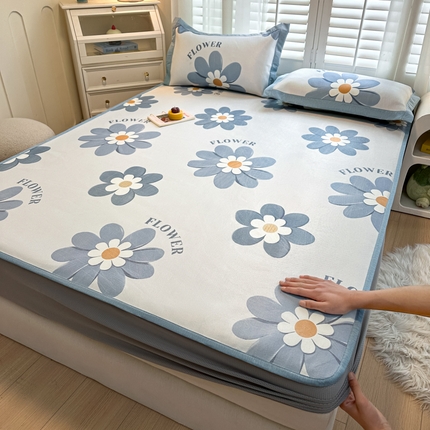 迪乐妮 2025新款真冰藤印花床笠款凉席 花语