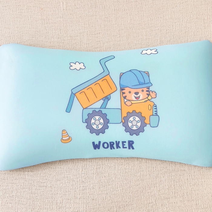 91家纺网 家纺一手货源 找家纺 2025新款卡通凉感丝亲肤枕 工程虎50*30*4 