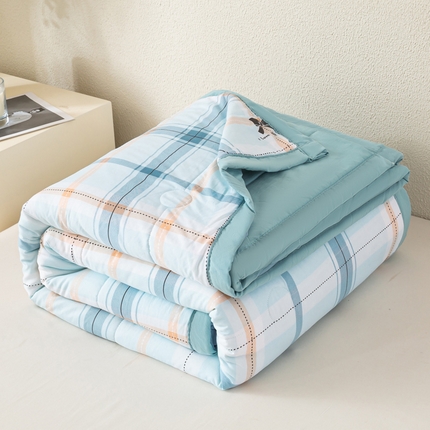 91家纺网 家纺一手货源 找家纺 好睡棉 2025新款柔软裸睡级水洗棉夏被新疆棉花被夏凉被空调被被子 淑女格