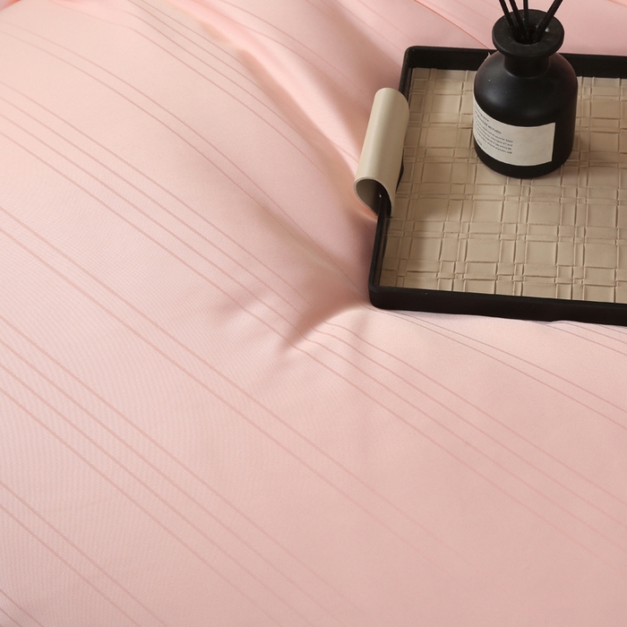 91家纺网 家纺一手货源 找家纺 2025新款全棉缎条贡缎提花被子被芯夏凉被春秋被冬被二合一子母被 玉色