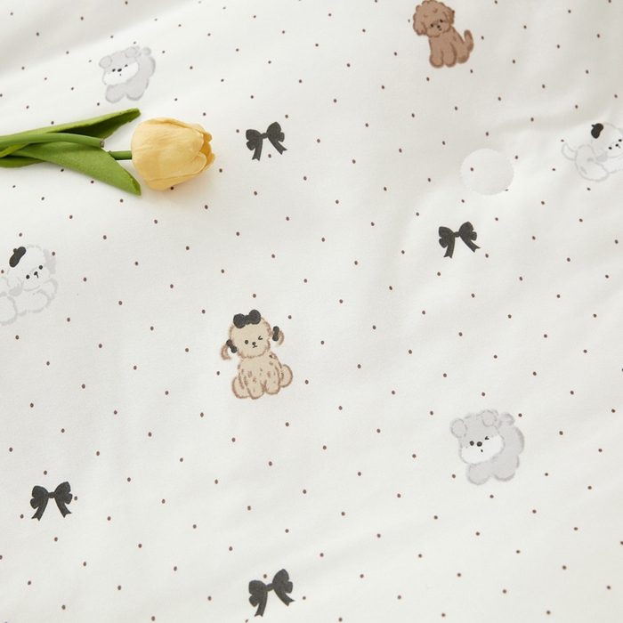 91家纺网 家纺一手货源 找家纺 丝涟家居 2025新款A类双面针织棉卡通小清新滚绳工艺夏被波点狗