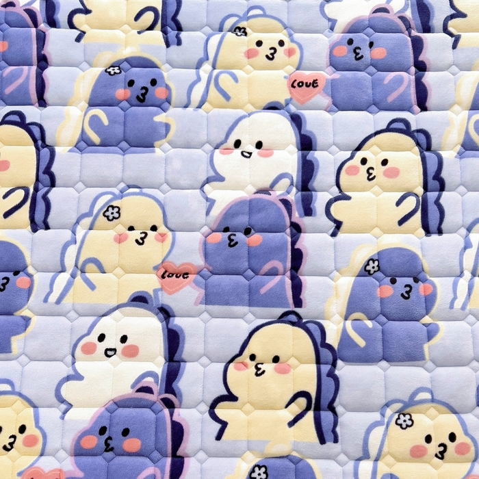 91家纺网 家纺一手货源 找家纺 梵赫家纺2024新款牛奶绒床护垫床垫幼儿园床垫儿童床垫可水洗 垫套-啵啵恐龙