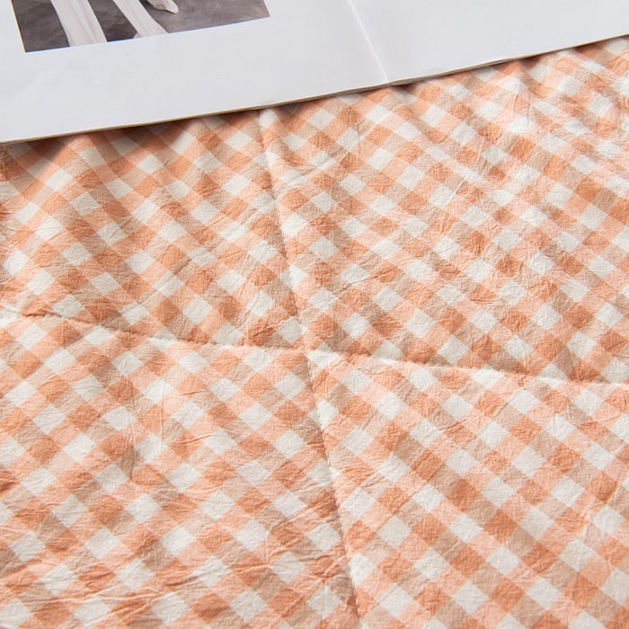 91家纺网 家纺一手货源 找家纺 鑫棉坊 2025新款全棉色织水洗棉A类棉花夏被可机洗空调被四件套床单枕套 初晴