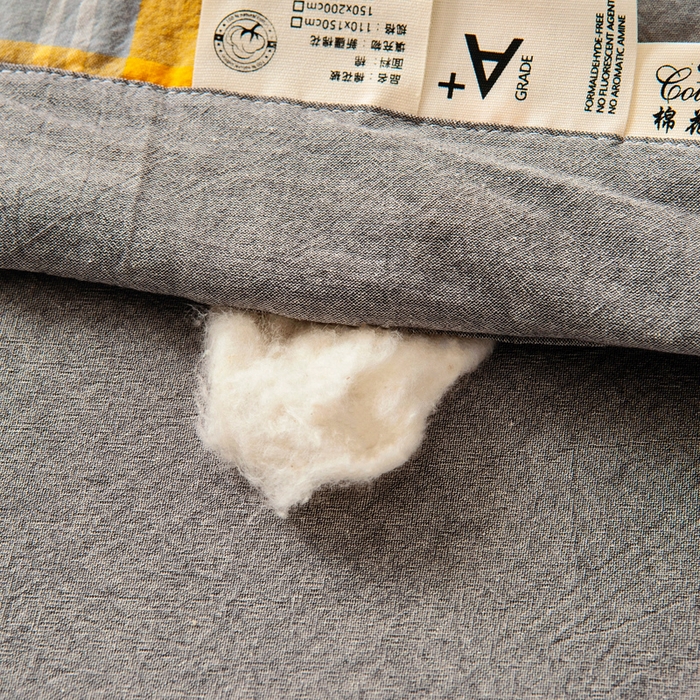 91家纺网 家纺一手货源 找家纺 鑫棉坊 2025新款全棉色织水洗棉A类棉花夏被可机洗空调被四件套床单枕套 博雅