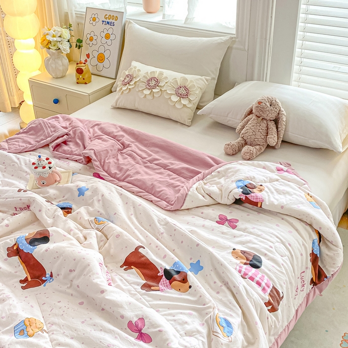 91家纺网 家纺一手货源 找家纺 好睡棉 2025新款柔软裸睡级水洗棉夏被新疆棉花被夏凉被空调被被子 哈基米