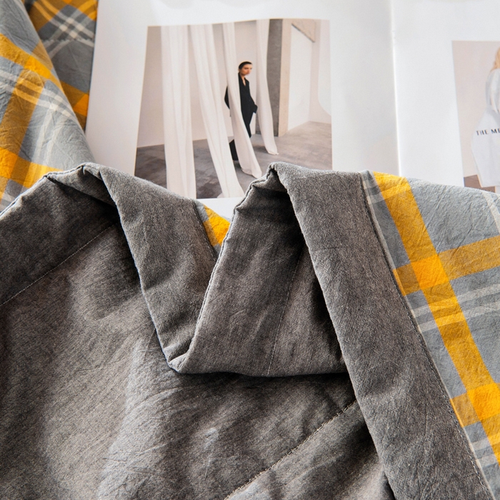 91家纺网 家纺一手货源 找家纺 鑫棉坊 2025新款全棉色织水洗棉A类棉花夏被可机洗空调被四件套床单枕套 博雅