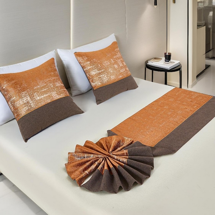 91家纺网 家纺一手货源 找家纺 （总）安力森/诚臻酒店用品2025新款【定制款床尾巾不退不换】床尾巾纯色北欧轻奢高端简约民宿床上用品酒店床旗宾馆床搭巾定制