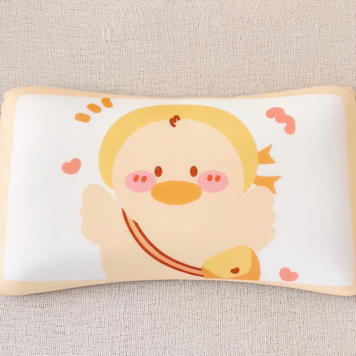 91家纺网 家纺一手货源 找家纺 2025新款卡通凉感丝亲肤枕 你好鸭50*30*4 