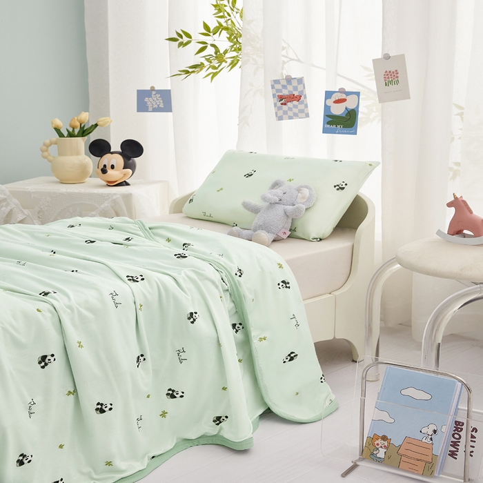 91家纺网 家纺一手货源 找家纺 （总）丝涟家居 2025新款婴儿裸睡级凉感针织毯幼儿园夏被儿童夏被毯子