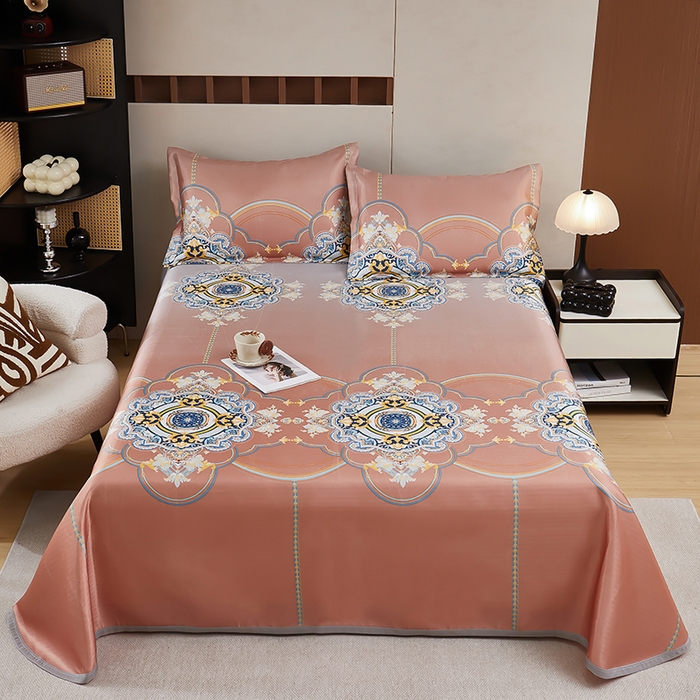 91家纺网 家纺一手货源 找家纺 （总）星窝家纺 2025新款直播电商优选可机洗斜纹提花冰丝凉席三件套