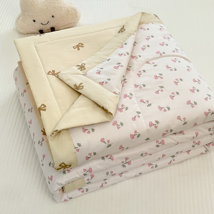 寻米 2025新款13070全棉纯棉印花夏被夏凉被空调被 花漾