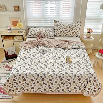 富艺隆 2025新款水洗棉双层纱夏被 萌萌狗
