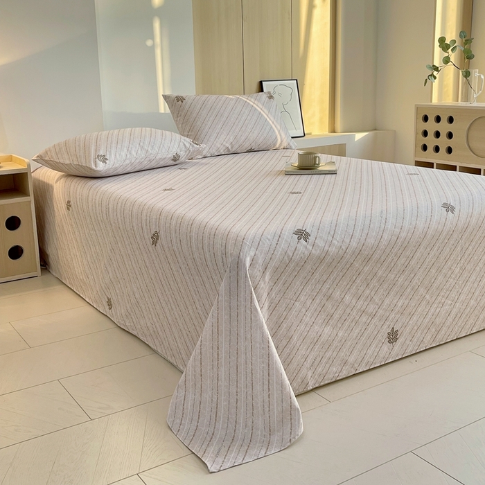 91家纺网 家纺一手货源 找家纺 爱彼2025新款华夫格全棉纯棉老粗布床单凉席-系列三 莫提