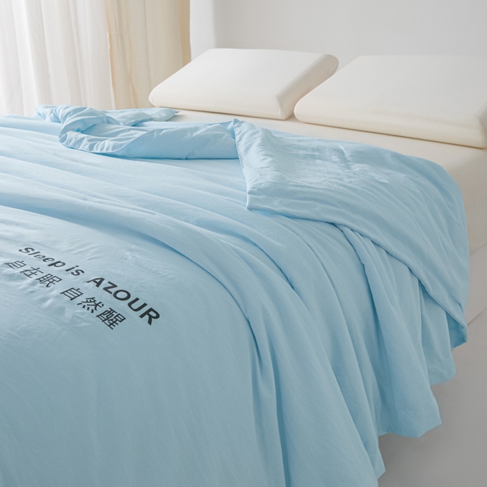 91家纺网 家纺一手货源 找家纺 闲鱼家纺 2025新款某朵同款深睡Pro夏被 自在眠  自然醒 克莱茵蓝