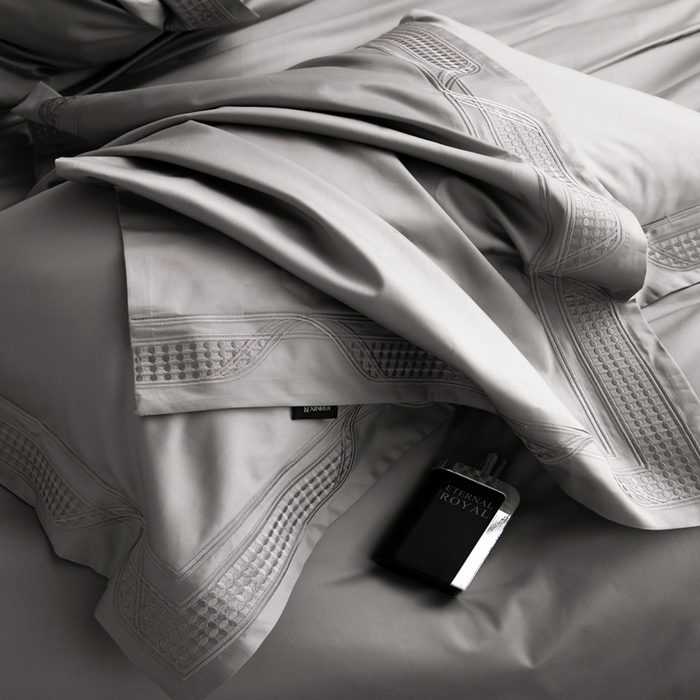 91家纺网 家纺一手货源 找家纺 馨蕊家居 2025春夏新品100s高奢典藏简约全棉系列 棉凯伦-高级灰