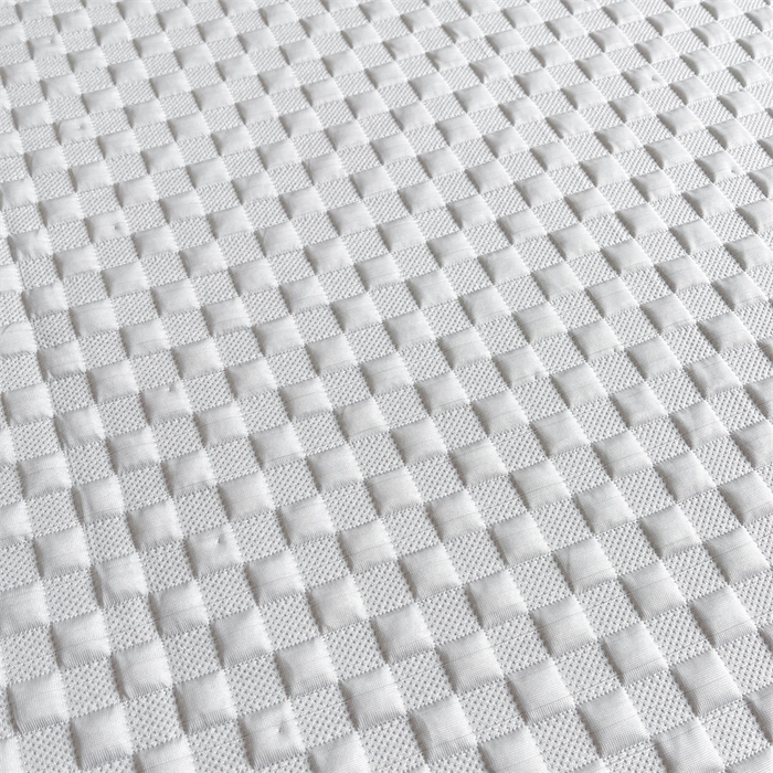 91家纺网 家纺一手货源 找家纺 雯豆家纺 2025夏季新款高端PE凉感中分子凉席三件套纯色绑带款席子套件 方格款-威尼斯灰