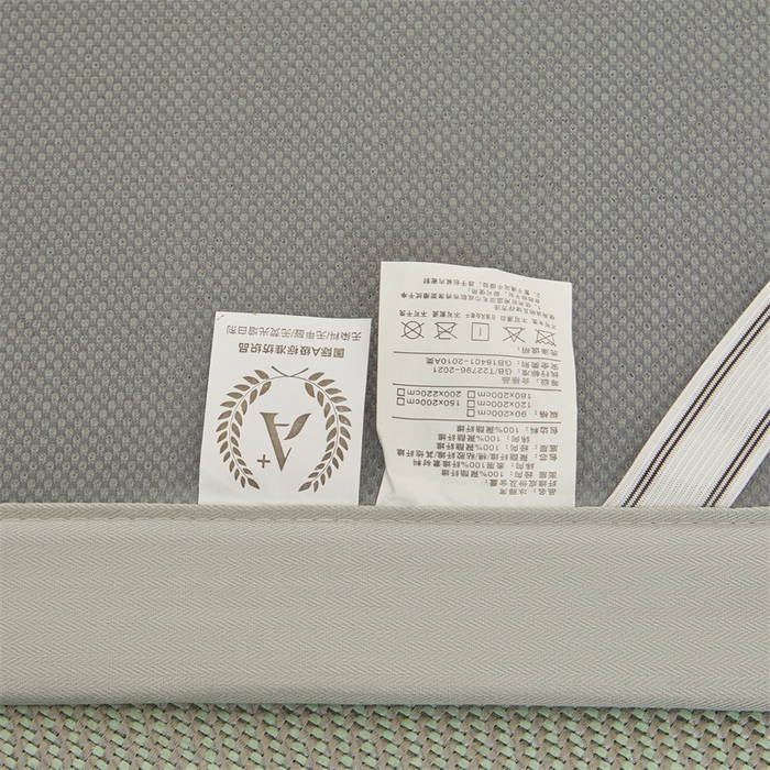 91家纺网 家纺一手货源 找家纺 雯豆家纺 2025夏季新款冰藤凉席三件套纯色绑带款冰丝凉席子素色套件 冰藤席-丝绒绿