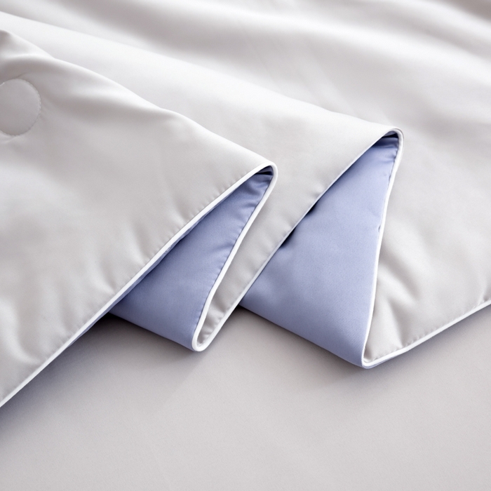 91家纺网 家纺一手货源 找家纺 （总）仁凯家纺 2025新款A类莱赛尔天丝纤维夏凉被双拼色（20%莱赛尔天丝纤维填充，包过检）【提供买家秀】