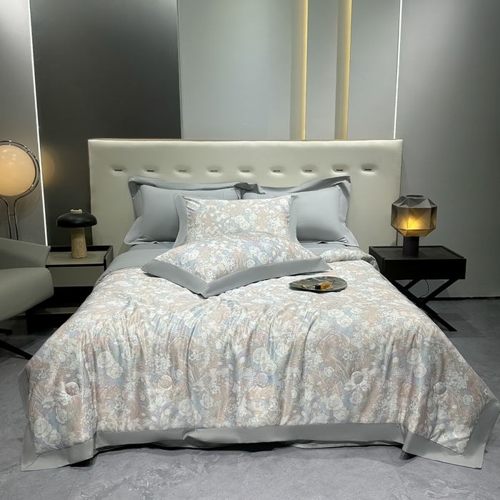 91家纺网 家纺一手货源 找家纺 爱彼家纺 2025年夏季热门冰丝数码夏被夏凉被空调被四件套 夏被-娇之恋