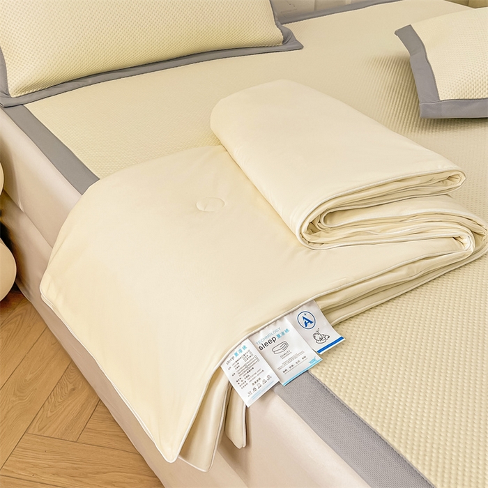 91家纺网 家纺一手货源 找家纺 （总）雯豆家纺 2025夏季新款凉感丝夏被空调被冰丝凉感被芯纯色跑量款被子