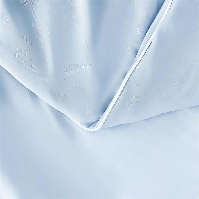 91家纺网 家纺一手货源 找家纺 雯豆家纺 2025夏季新款凉感丝夏被空调被冰丝凉感被芯纯色跑量款被子 凉感丝夏被-海湾蓝