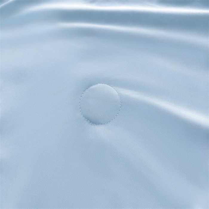 91家纺网 家纺一手货源 找家纺 雯豆家纺 2025夏季新款凉感丝夏被空调被冰丝凉感被芯纯色跑量款被子 凉感丝夏被-海湾蓝