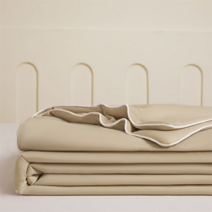 91家纺网 家纺一手货源 找家纺 雯豆家纺 2025夏季新款凉感丝夏被空调被冰丝凉感被芯纯色跑量款被子 凉感丝夏被-卡斯特金