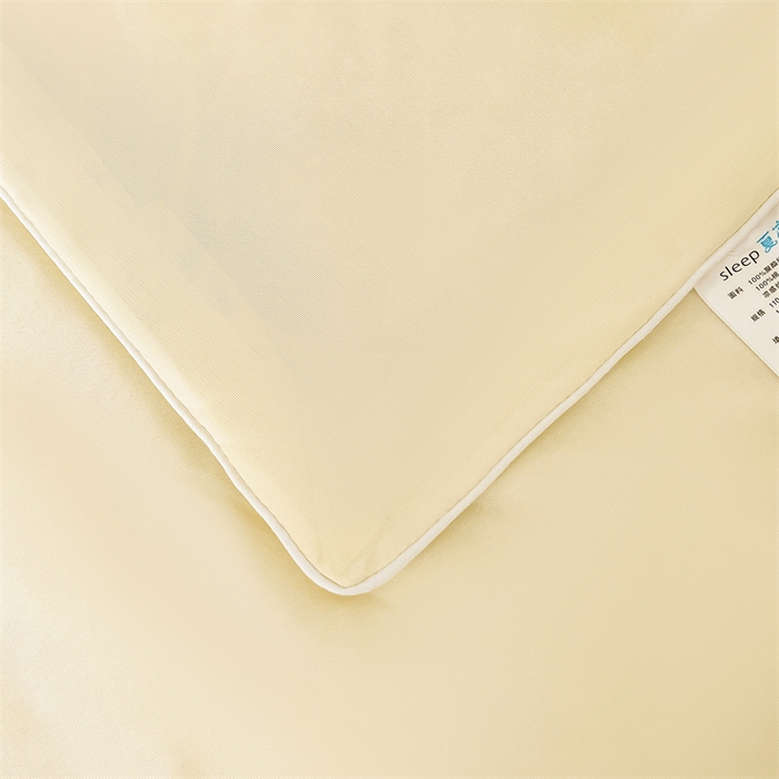 91家纺网 家纺一手货源 找家纺 雯豆家纺 2025夏季新款凉感丝夏被空调被冰丝凉感被芯纯色跑量款被子 凉感丝夏被-可可奶油