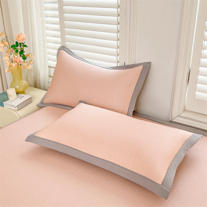 91家纺网 家纺一手货源 找家纺 雯豆家纺 2025夏季新款凉感丝夏被空调被冰丝凉感被芯纯色跑量款被子 凉感丝夏被-蔷薇粉