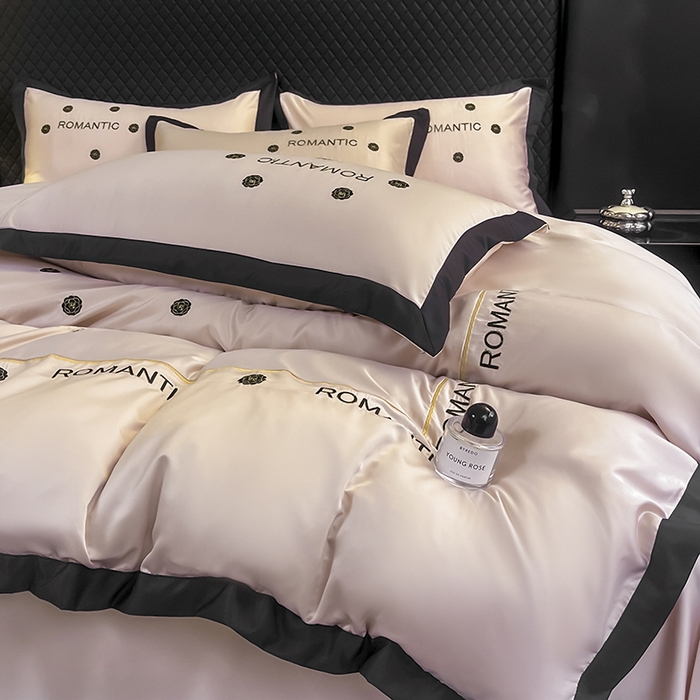 91家纺网 家纺一手货源 找家纺 狂想家 2025新款细斜纹冰丝高奢系列四件套 塞纳豆沙