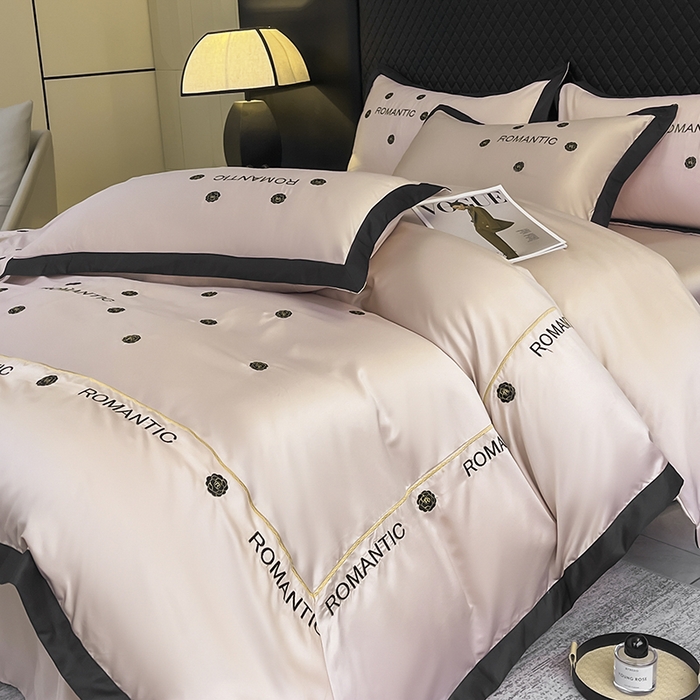 91家纺网 家纺一手货源 找家纺 狂想家 2025新款细斜纹冰丝高奢系列四件套 塞纳豆沙