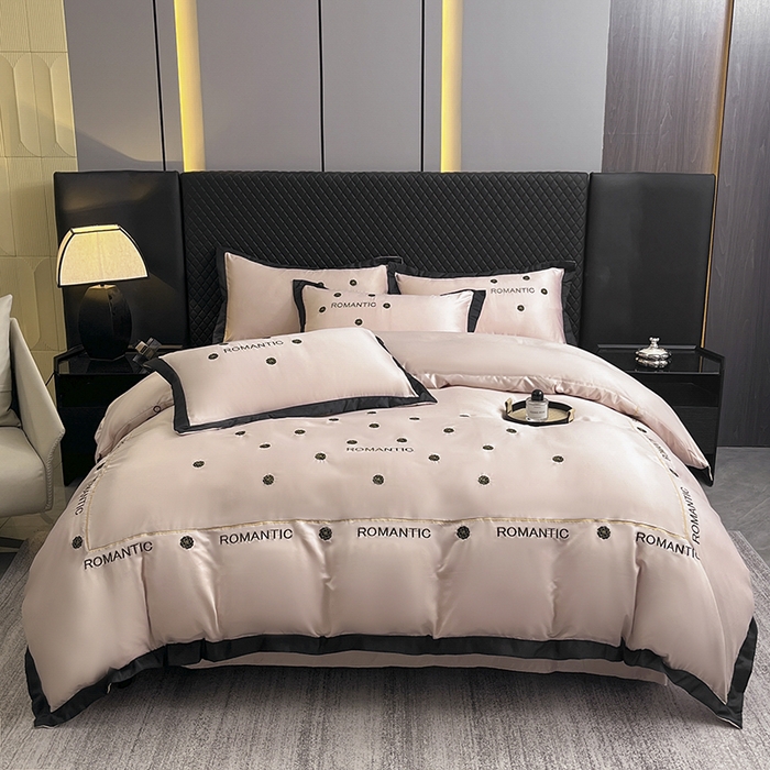 91家纺网 家纺一手货源 找家纺 狂想家 2025新款细斜纹冰丝高奢系列四件套 塞纳豆沙