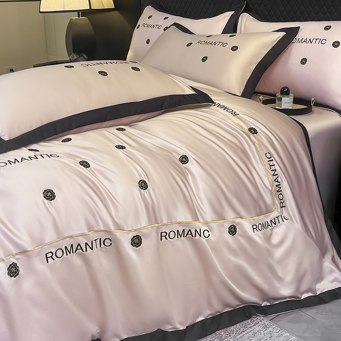 91家纺网 家纺一手货源 找家纺 狂想家 2025新款细斜纹冰丝高奢系列四件套 塞纳豆沙