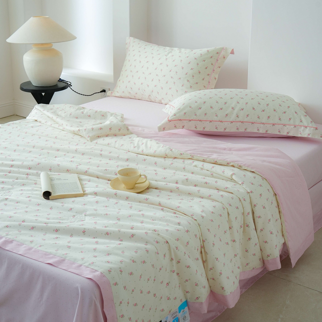 91家纺网 家纺一手货源 找家纺 （总）丽卡家纺 2025新款小清新全棉纯棉夏被夏凉被空调被四件套