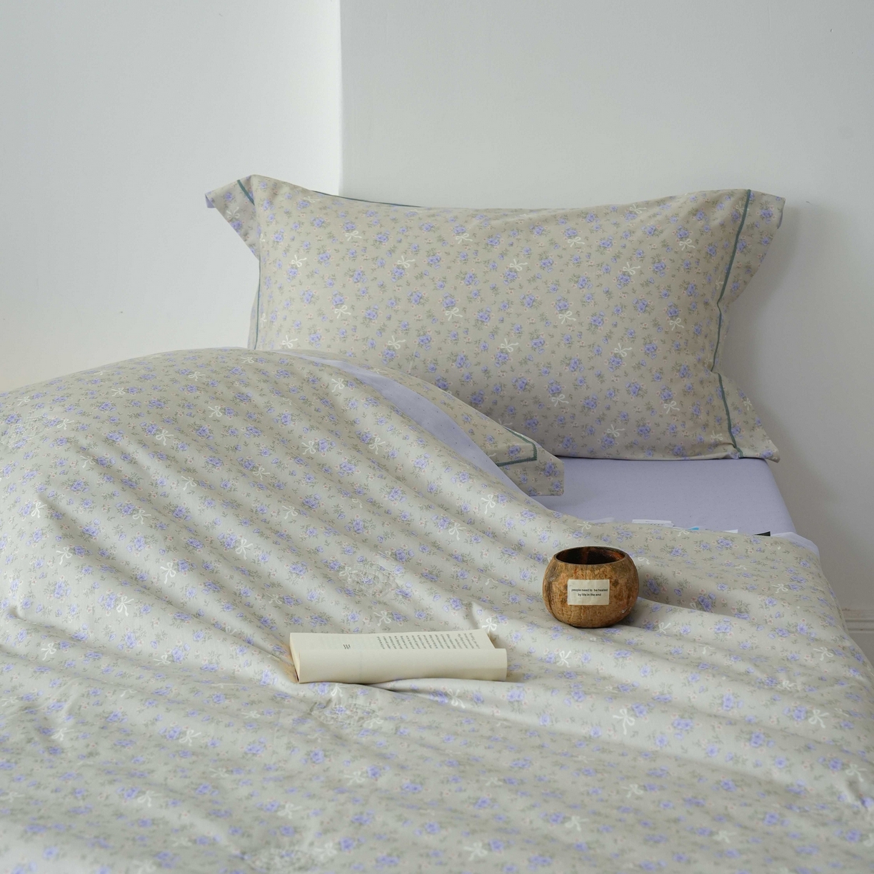 91家纺网 家纺一手货源 找家纺 丽卡家纺 2025新款小清新全棉纯棉夏被夏凉被空调被四件套 柏林花事-紫