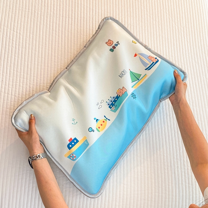 91家纺网 家纺一手货源 找家纺 大黄蜂家居家纺 2025新款冰丝提花三明治夹层透气枕套 航海小队