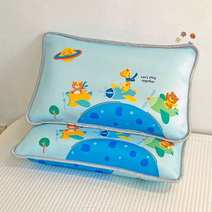 91家纺网 家纺一手货源 找家纺 大黄蜂家居家纺 2025新款冰丝提花三明治夹层透气枕套 飞行员