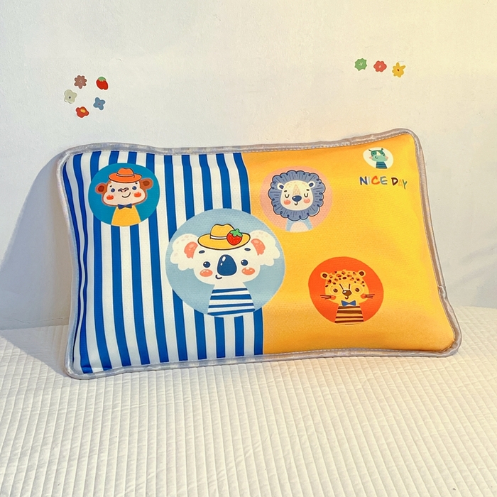 91家纺网 家纺一手货源 找家纺 大黄蜂家居家纺 2025新款冰丝提花三明治夹层透气枕套 马戏团