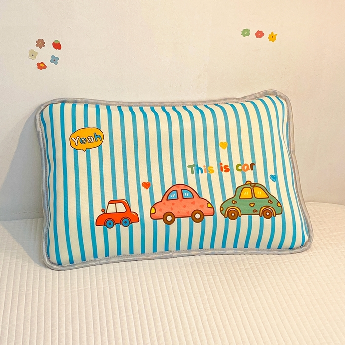 91家纺网 家纺一手货源 找家纺 大黄蜂家居家纺 2025新款冰丝提花三明治夹层透气枕套 小汽车