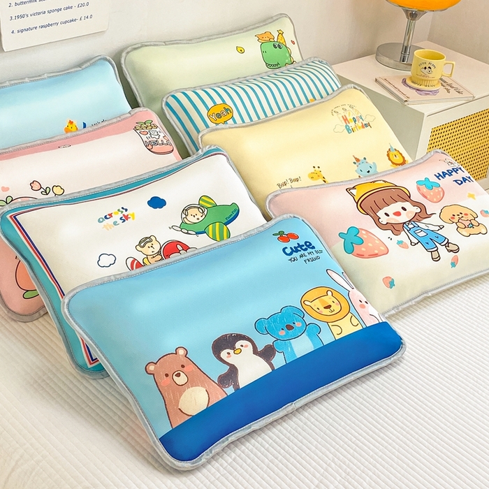 91家纺网 家纺一手货源 找家纺 大黄蜂家居家纺 2025新款冰丝提花三明治夹层透气枕套 组合图仅做展示