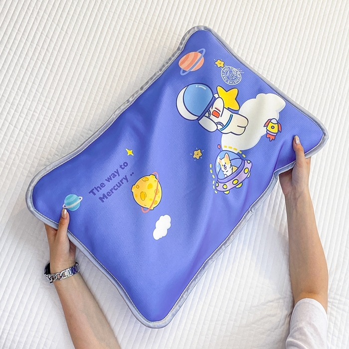 91家纺网 家纺一手货源 找家纺 大黄蜂家居家纺 2025新款冰丝提花三明治夹层透气枕套 太空旅行