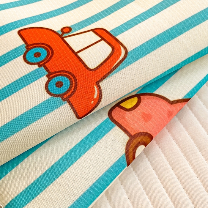 91家纺网 家纺一手货源 找家纺 大黄蜂家居家纺 2025新款冰丝提花三明治夹层透气枕套 小汽车