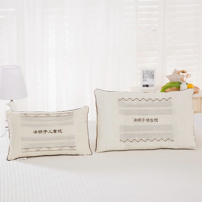 91家纺网 家纺一手货源 找家纺 大黄蜂家居家纺 2025新款冰丝提花三明治夹层透气枕套 枕芯决明子仅做展示